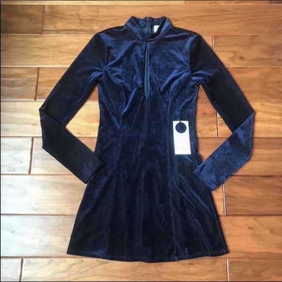 Privacy Please Sapphire Velvet Margot Mini Dress Size XS NEW - Picture 4 of 9